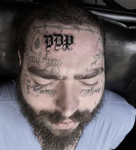 Post Malone Gets Newborn Daughter's Initials Tattooed on His Forehead