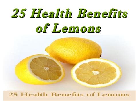 Lemon health benefits