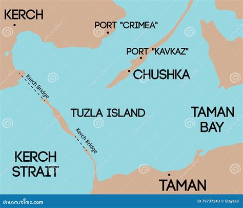 Kerch Strait Bridge Map