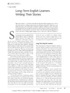 Long-Term English Learners Writing Their Stories – Write Learn Lead