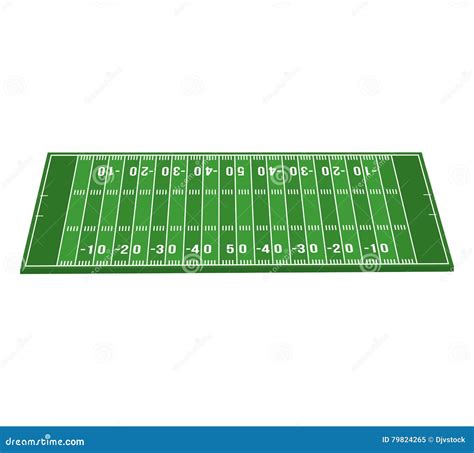 American Football Field Isolated Icon Stock Vector - Illustration of ...