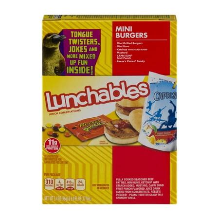 Lunchables Lunch Combinations Mini Burgers, 9.4 OZ - Walmart.com