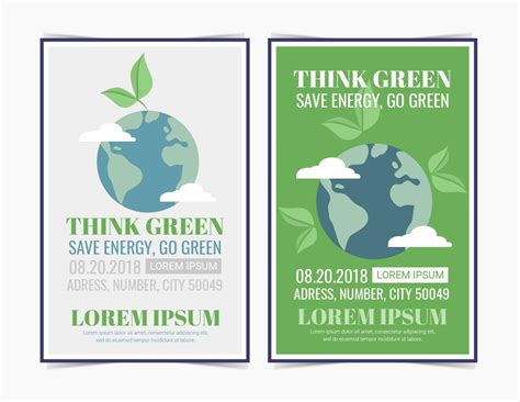 Vector Think Green Posters 208480 Vector Art at Vecteezy