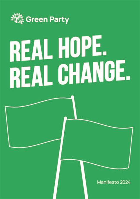 Real Hope. Real Change.: Green Party Manifesto 2024 - Deryn Manifesto