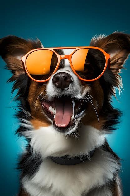 Premium AI Image | Funny dog wearing sunglasses