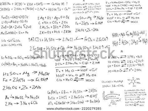 Chemical Formulas Elementsscientific Background On White Stock Vector (Royalty Free) 2220279285 ...