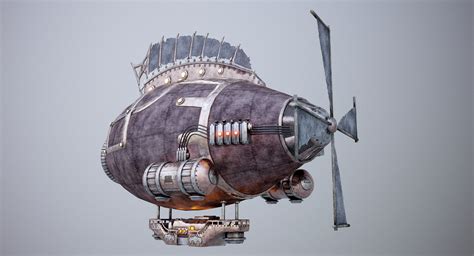 3d model steampunk airship