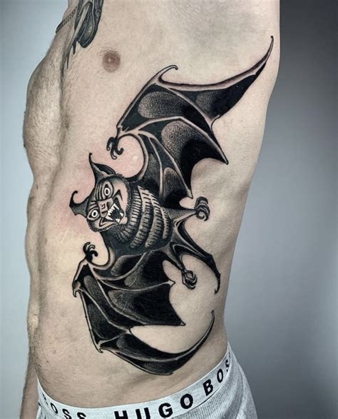 Traditional Bat Tattoo