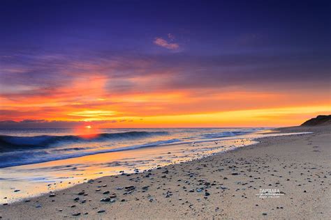 Nauset Light Beach (Cape Cod National Seashore). Dazzling golden sunrise today on Eastham Cape ...