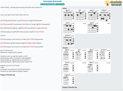 Chord: Sumayaw Sumunod - Ogie Alcasid - tab, song lyric, sheet, guitar ...