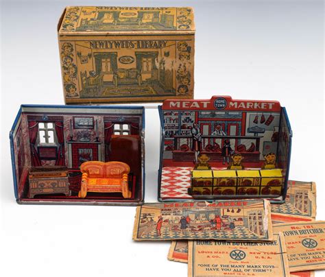 #179: MARX 'HOMETOWN' TIN LITHO PLAYSETS WITH BOXES