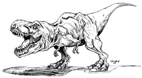 Jurassic Park T Rex Drawing