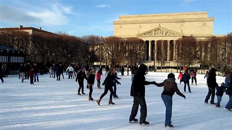 Ice-Skating Rink, Washington DC National Gallery of Art Sculpture Garden - YouTube