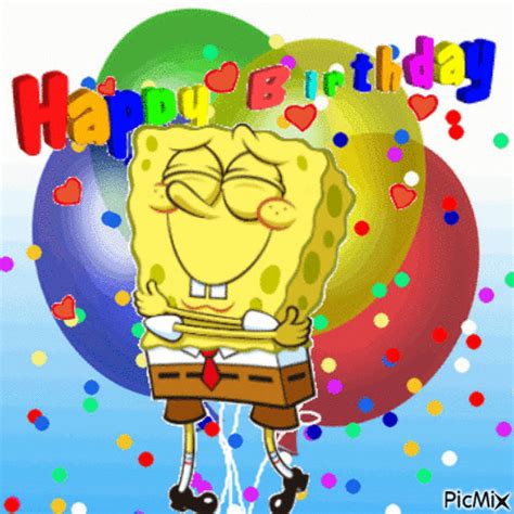 Happy Spongebob Happy Birthday Gifs spongebob birthday happy birthday ...