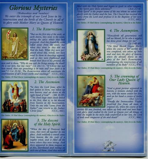 5 Mysteries of Holy Rosary - Item EB637 - Pamphlets Joyful Sorrowful Glorious - Rosaries