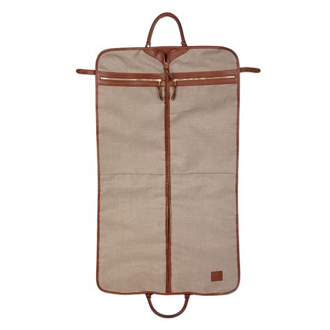 Frank Clegg - Green Canvas Chestnut Leather Garment Bag | Baltzar