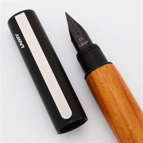Lamy Accent Fountain Pen (1990s) - Matte Black w Light Wood Grip, ExtraFine Lamy Nib (Excellent ...