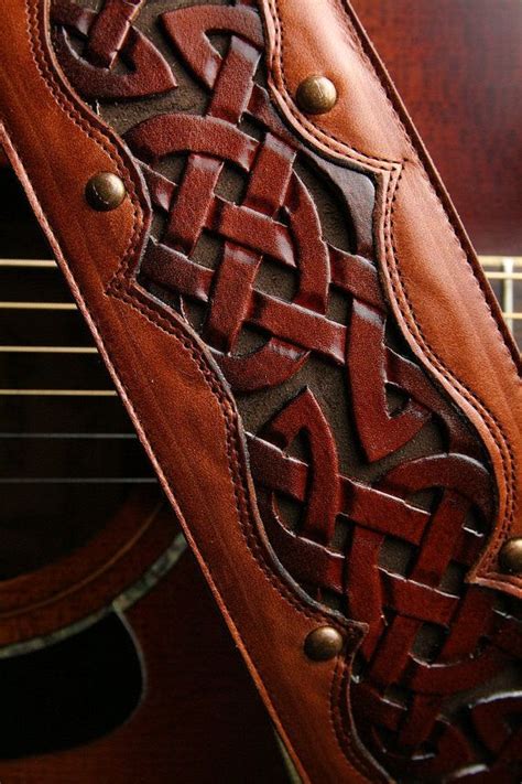 beautiful guitar strap | Leather guitar straps, Leather, Leather carving