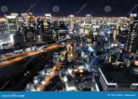 Night Skyline of Osaka City. Umeda Sky Building in Japan. Stock Image ...