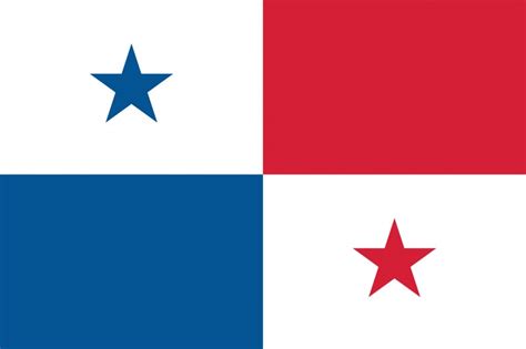 Free vector flag of Panama