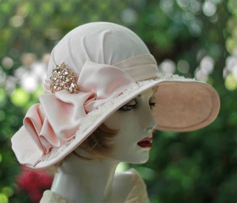 Formal High Tea Party Hat in Chiffon and Lace Pale Pink | Tea party ...