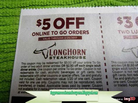 Free Promo Codes and Coupons 2020: Longhorn Steakhouse Coupons