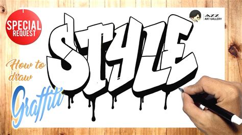 How to draw Graffiti step by step - YouTube