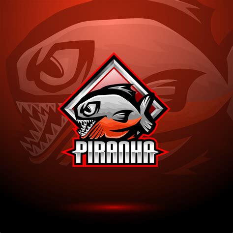 Piranha esport mascot logo design 7518457 Vector Art at Vecteezy