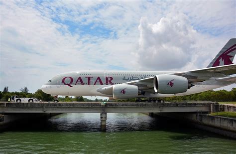 Qatar Airways Airbus A380-800 is Being Towed in Singapore - AIRCRAFT WALLPAPER GALLERIES