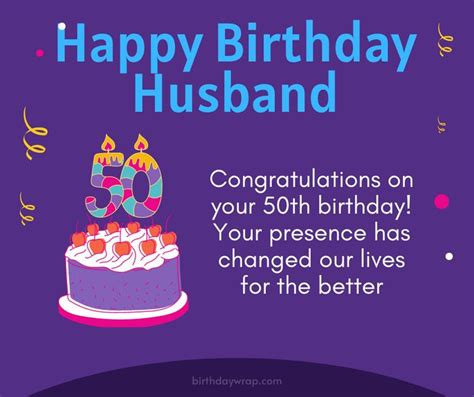 Happy 50th Birthday Wishes for Husband (With Copy Button) | Happy 50th birthday wishes, 50th ...