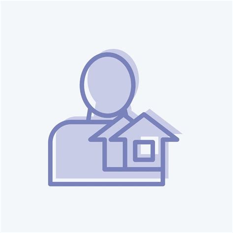 Icon Realtor. suitable for education symbol. two tone style. simple ...