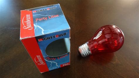 Sunbeam 25watt Red Incandescent Light Bulb - YouTube