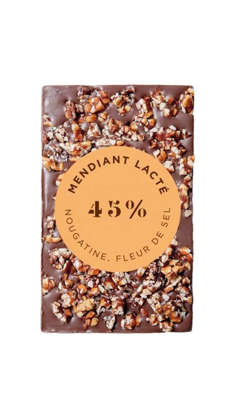 Milk Chocolate Mendiant Bar Nougatine & fleur de sel 45% | Le Chocolat Alain Ducasse | Nougatine ...