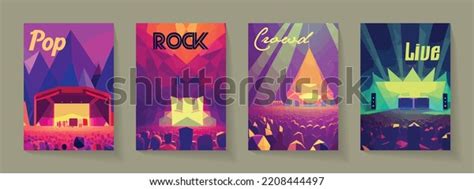 Rock Show Concert Wallpaper Stage Background Stock Vector (Royalty Free ...