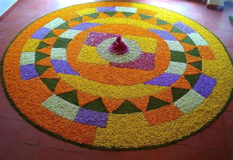 Floral art-Pookalam-Onam-Kerala | Pookalam design, Onam pookalam design ...