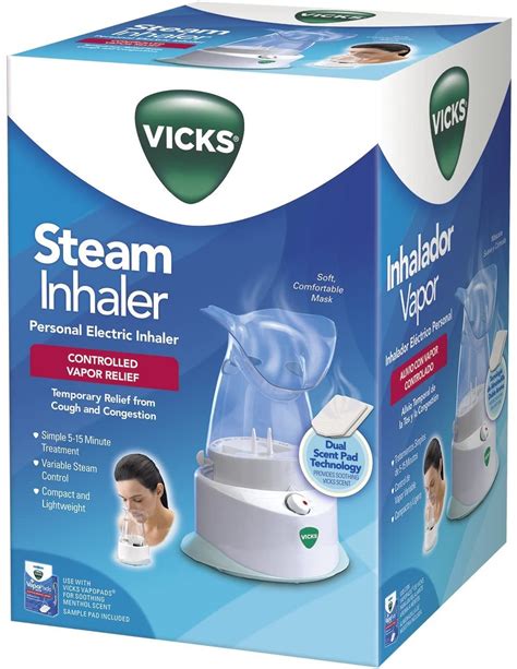 Steam Inhaler : Personal Face Steamer or Inhaler with Soft Face Mask ...