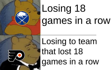 Guess the streak had to snap eventually. : r/hockeymemes