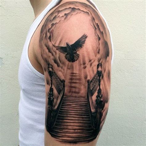 Stairway To Heaven Tattoo, Gates Of Heaven Tattoo, Heaven Tattoos, Heavens Gate Tattoo, Cool ...