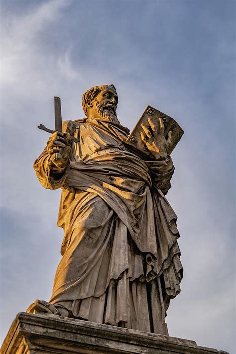 St Paul Apostle Statue In Rome Photograph by Artur Bogacki