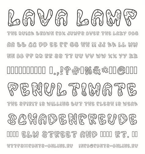 Lava Lamp font