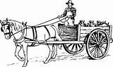 Cart  Openclipart Horse coloring Pages sketch template