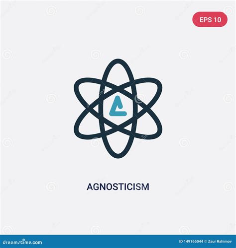 Two Color Agnosticism Vector Icon from Religion Concept. Isolated Blue Agnosticism Vector Sign ...