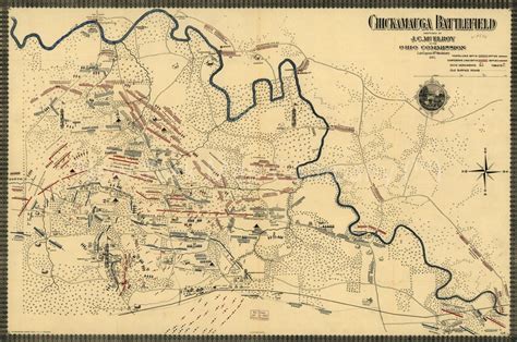 Map: 1895 Map Chickamauga Battlefield. Accompanies the Battle - Etsy