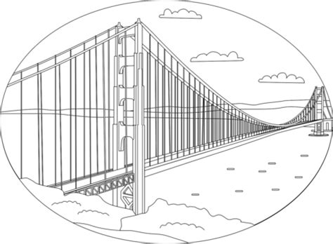 Golden Gate Bridge Pencil Drawing