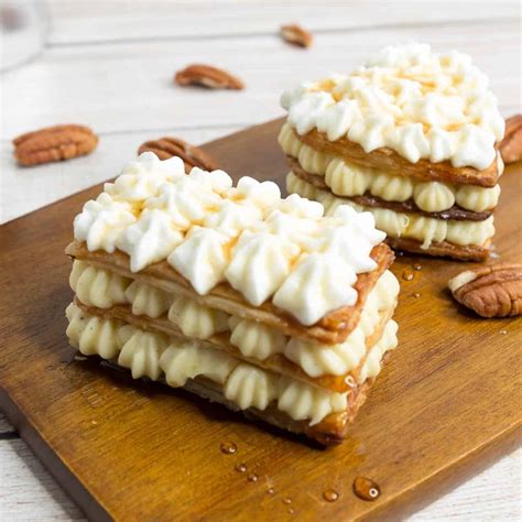 Mille Feuille - Napoleon Dessert - Classic French Pastry- Veena Azmanov