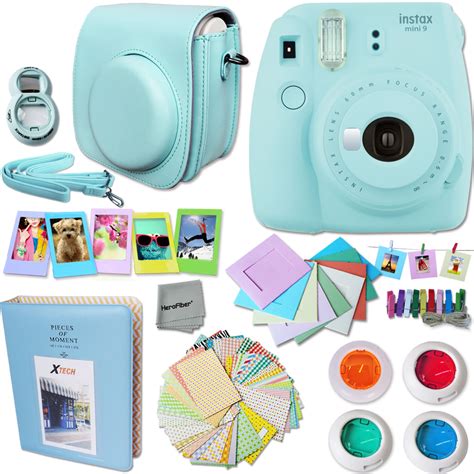 FujiFilm Instax Mini 9 Camera LIGHT BLUE + Accessories KIT for Instax ...