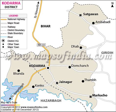 Koderma District Map