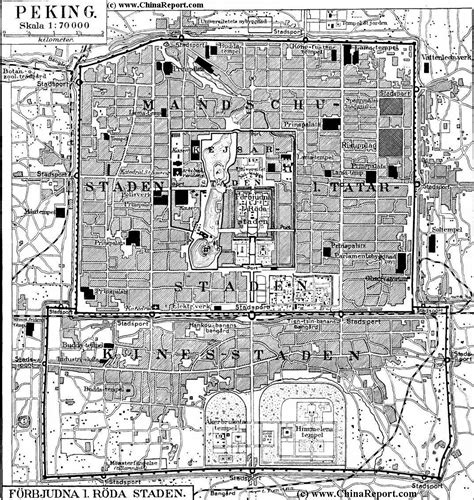 Beijing Historic Map - Beijing (Beiping) 1916 AD City Plan