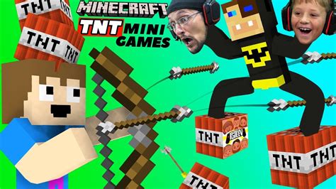 FGTEEV MINECRAFT TNT Mini-Games! (Bow Spleef, TNT Race Run & More Hypixel) - YouTube