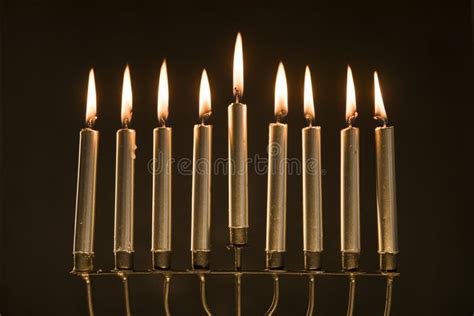 Magnificent Menorah with Burning Candles . High Quality and Resolution ...